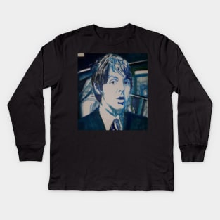 Paul McCartney by Mike Nesloney Kids Long Sleeve T-Shirt